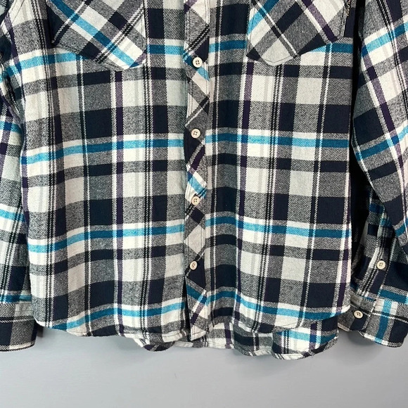 VOLCOM Mens Alaska Long Sleeve Plaid Flannel Shirt Classic Fit Button Size M - Picture 3 of 12